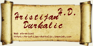Hristijan Durkalić vizit kartica